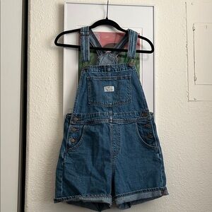 Levi's Blue Denim Women's Shorts Overalls